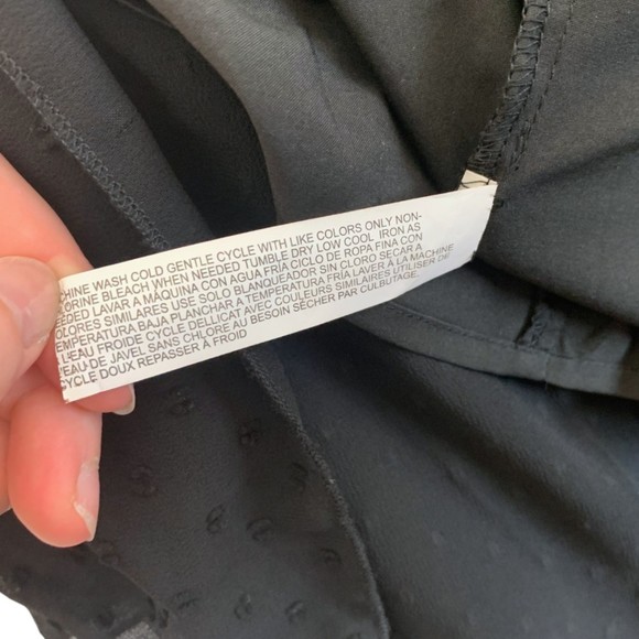 Eloquii Studio Tiered Ruffle Dress Black Swiss Dot Size 16 Plus Long Sleeve - Picture 8 of 12